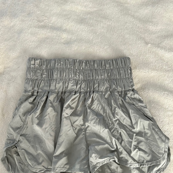 FP Movement by Free People Pants - FP Movement Gray Athletic Shorts with High Waist and Wide Waistband